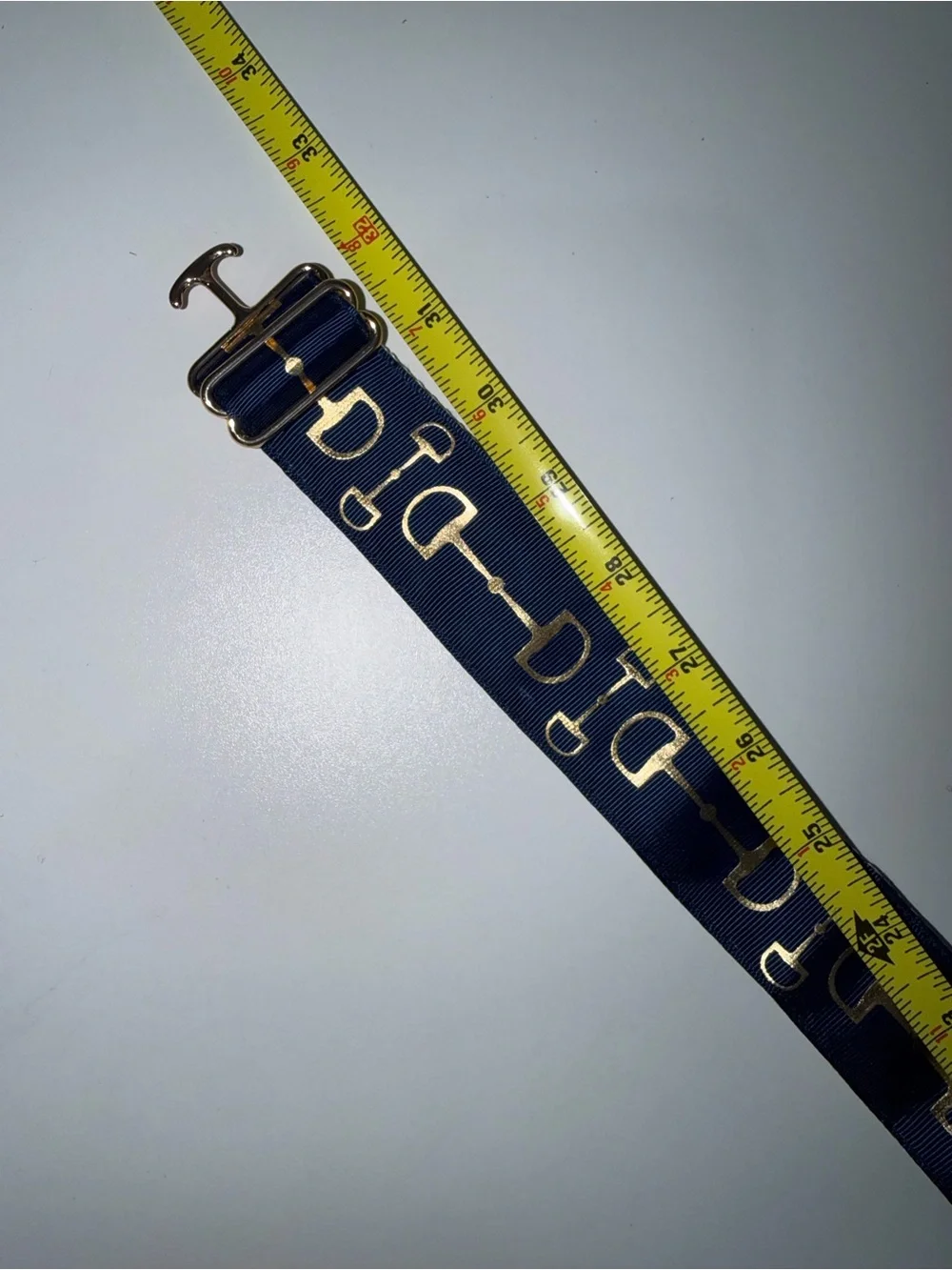 Navy and Gold Horsebit Strap